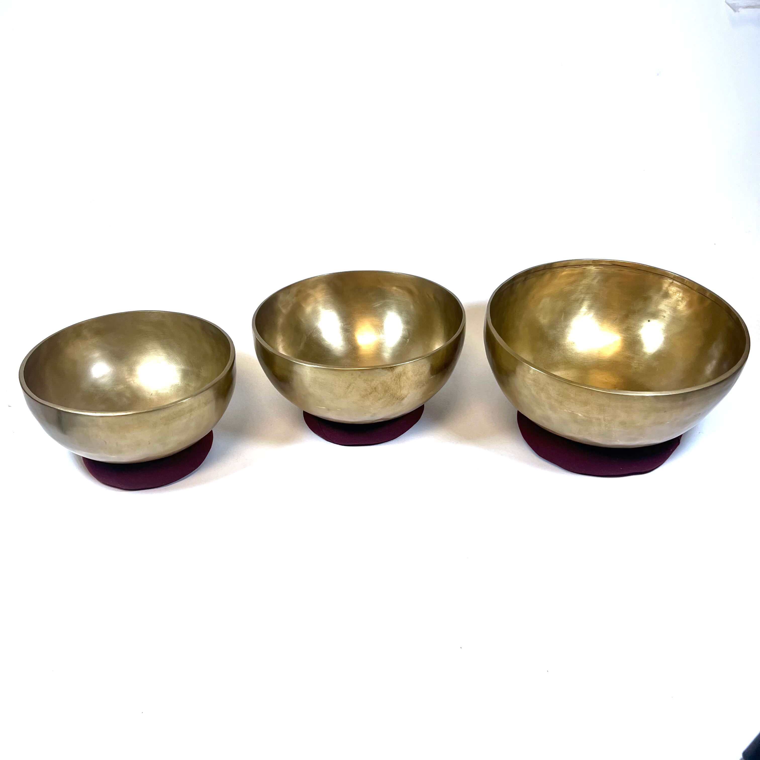 Tibetan Engraved Singing Bowl Set